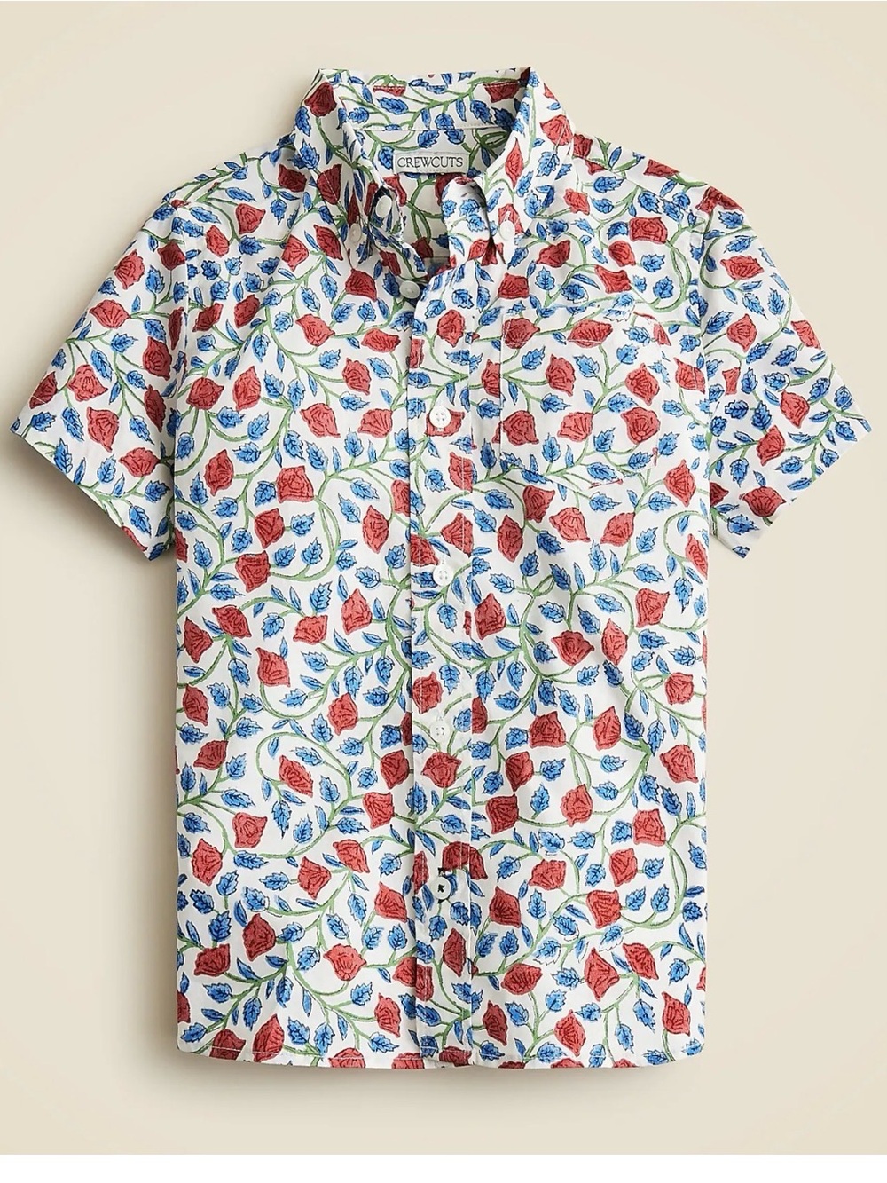 Crewcuts Boys short-sleeve stretch poplin button-down
